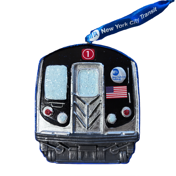 NYC Subway Lines Wood & Resin Ornament - MTA Ornament