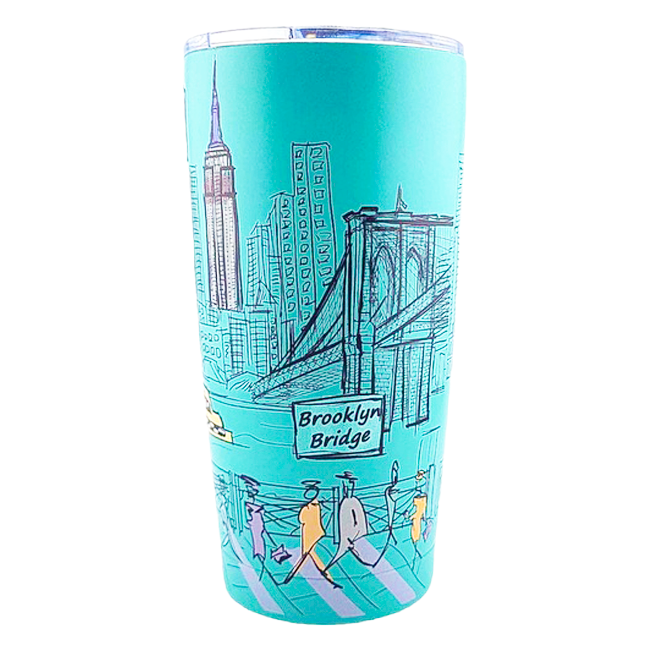 20oz. Stainless Steel Pastel New York Tumbler (3 Colors)