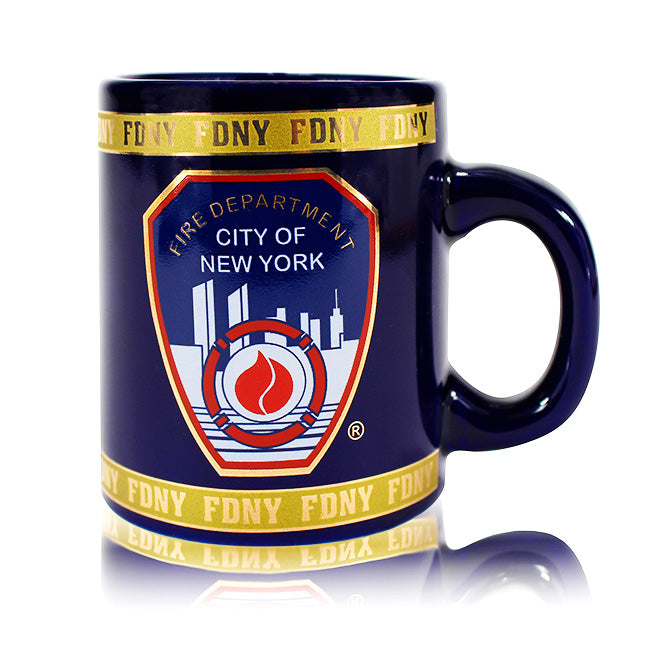 Official Chief FDNY Mug Blue w/ Gold Trim (3 Sizes)