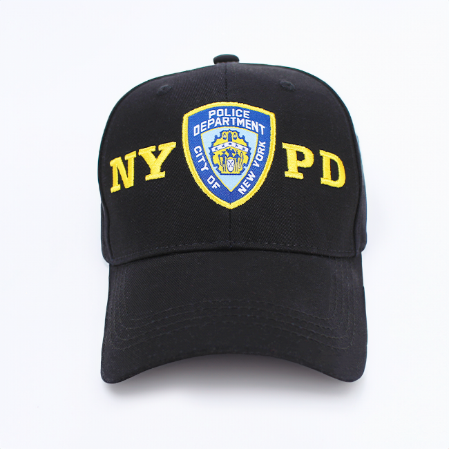 Official Black & Yellow NYPD Hat Adjustable Velcro