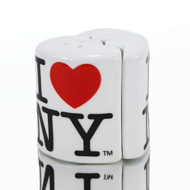 White I Love NY Ceramic Salt & Pepper Shaker Set