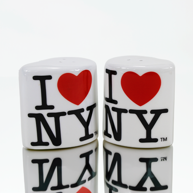 White I Love NY Ceramic Salt & Pepper Shaker Set