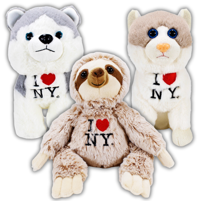 I Heart New York Store Stuffed Animal Bundle | Ultra Plush Stuffed Animals (3-piece Set)