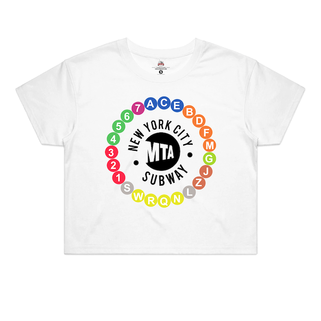 Classic New York City MTA Subway Lines Crop Top (2 Colors)