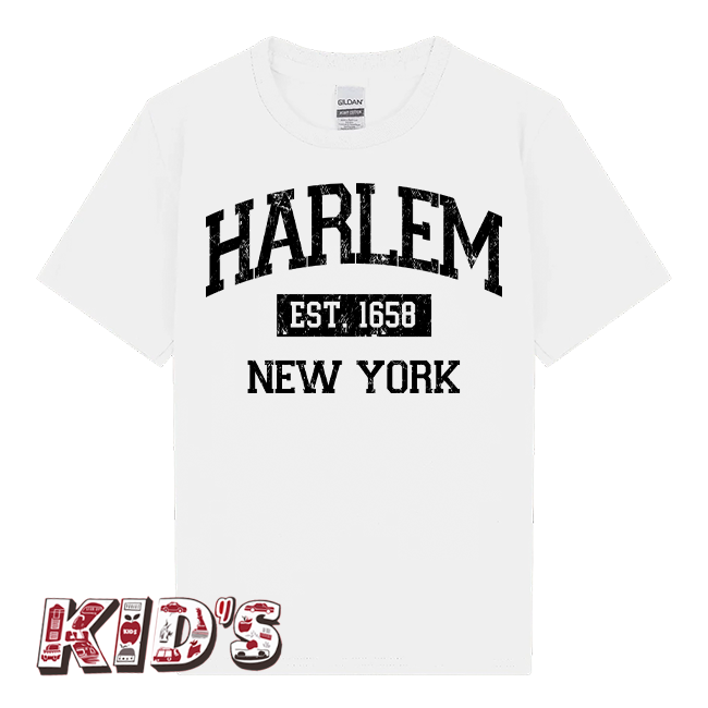 Kid's Vintage Est. 1658 HARLEM Shirt (3 Colors) (Ages 3 to 14+)