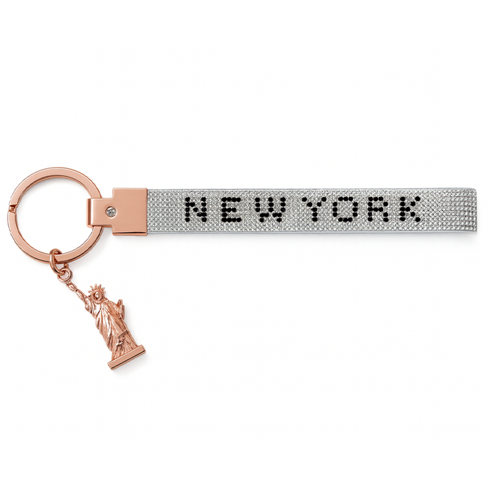 NEW YORK Luxe Rhinestone Keychain