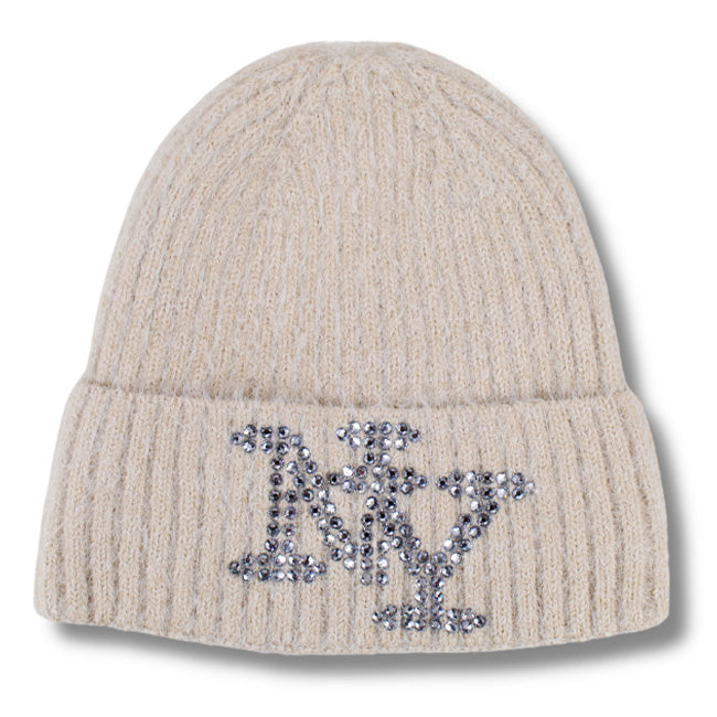 Studded Wool Knitted New York Beanie | Ladies NY Beanie (4 Colors)