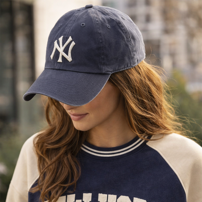 New York Yankees '47 Clean Up Cap - Washed Navy