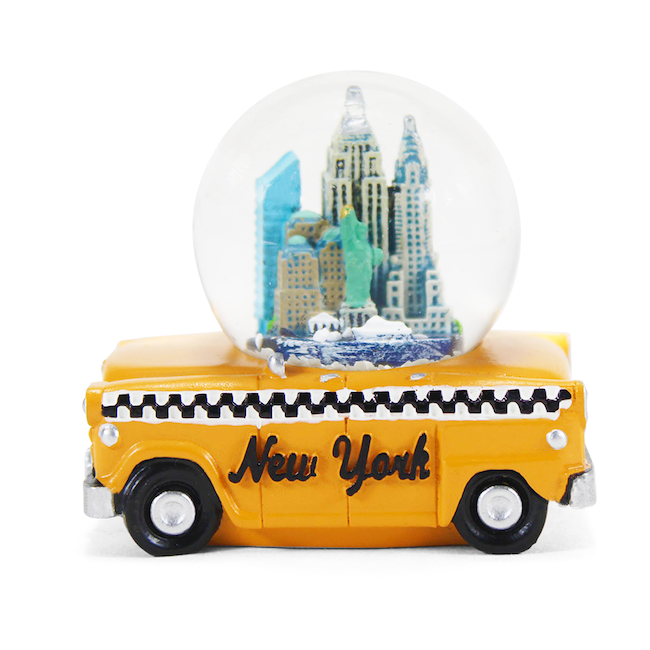 Yellow Cab Taxi "NEW YORK" Snow Globe (3 Sizes)