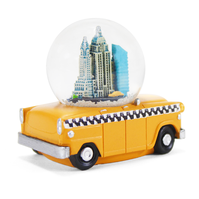 Yellow Cab Taxi "NEW YORK" Snow Globe (3 Sizes)