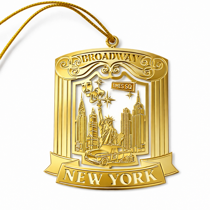 Broadway Icons Ornament – New York (24K Gold-Plated Finish)