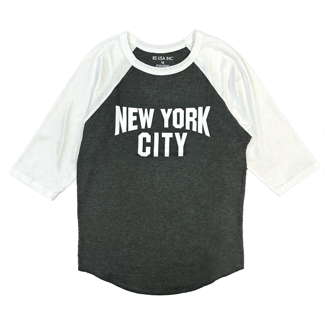 3/4 Sleeve Raglan Sleeve New York T-Shirt | NYC T-Shirt (4 Colors)