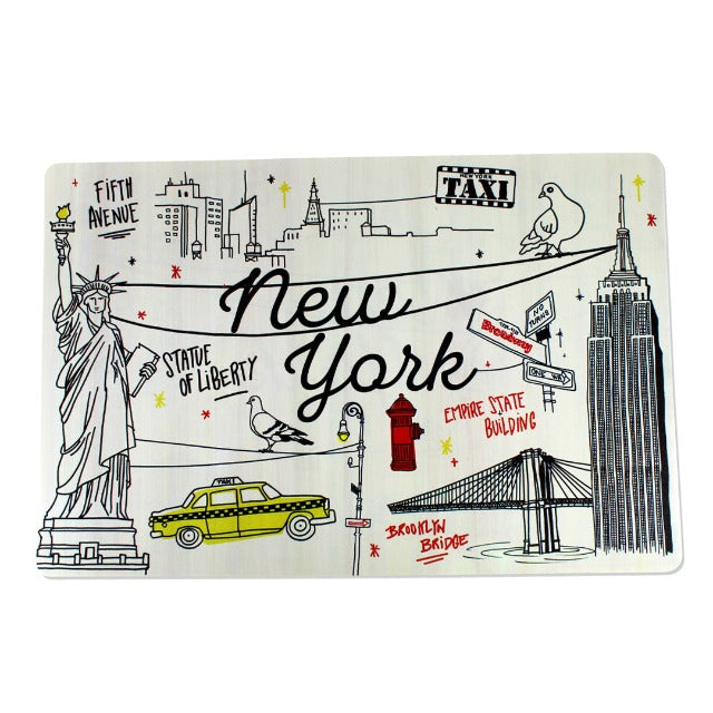 Sketch Staple Monuments of New York Placemat | NYC Gift Shop
