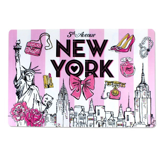 Pink Fashion 5th Avenue New York Placemat | NYC Gift Shop