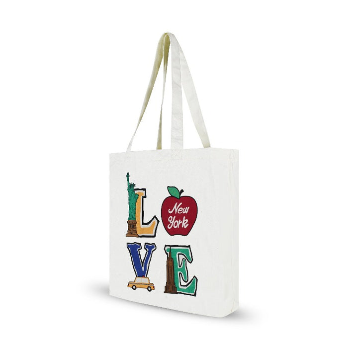 White Love New York Tote Bag | NYC Tote Bag Souvenir