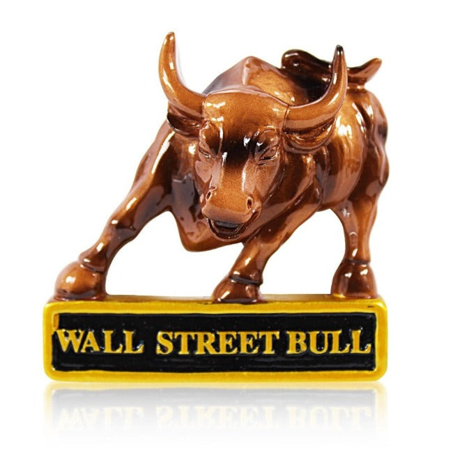 3D Ceramic Caste "WALL STREET BULL" Bull Statue Magnet