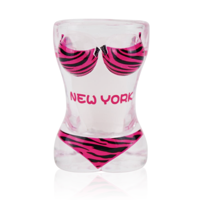Bikini Body "New York" Hot Pink Cougar Shot Glass