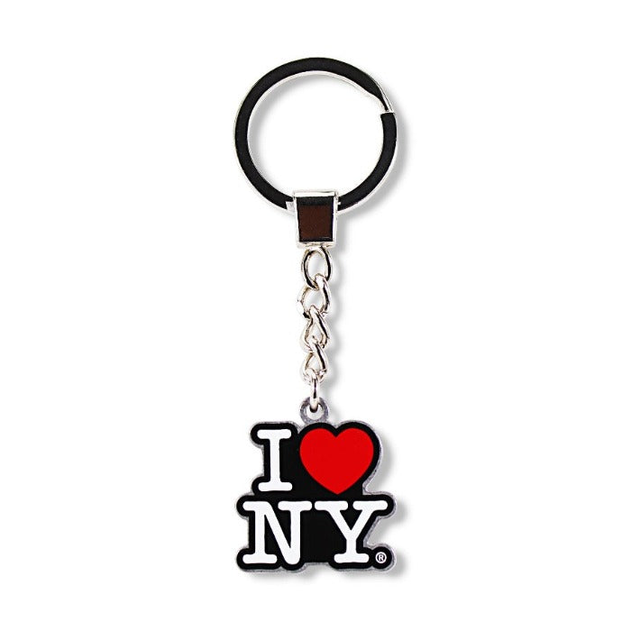 Metal Base "I Love NY" Acrylic Enamel Keychain