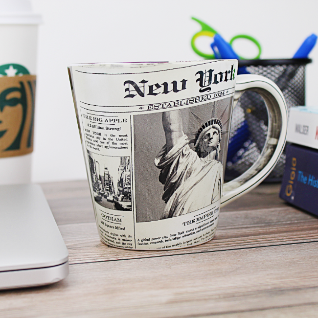 11oz. New York Times Newspaper Style Ceramic New York Mug | NYC Mug
