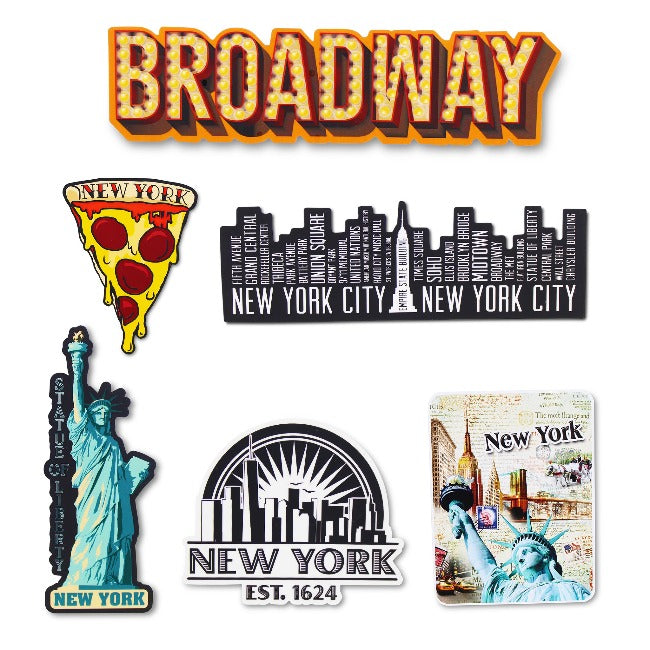 Assorted Die-Cut New York Sticker Set | 6-piece New York Sticker Set