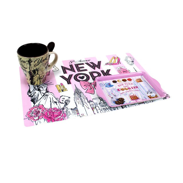 Pink Fashion 5th Avenue New York Placemat | NYC Gift Shop