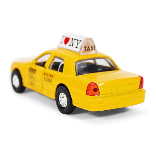 90's NYC Toy Yellow Cab Taxi w/ I Love NY Souvenirs | I Love NY Gift Shop