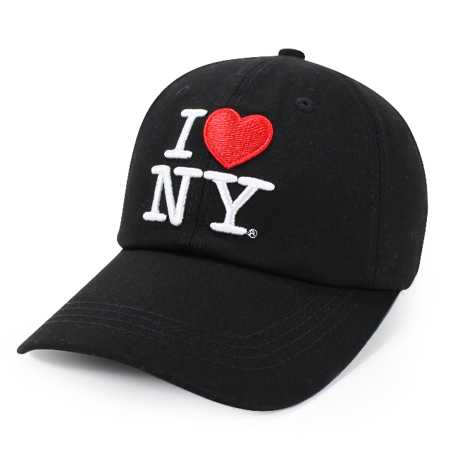 Official Embroidered I Love NY Hat | I Love New York Hat (Black, White)