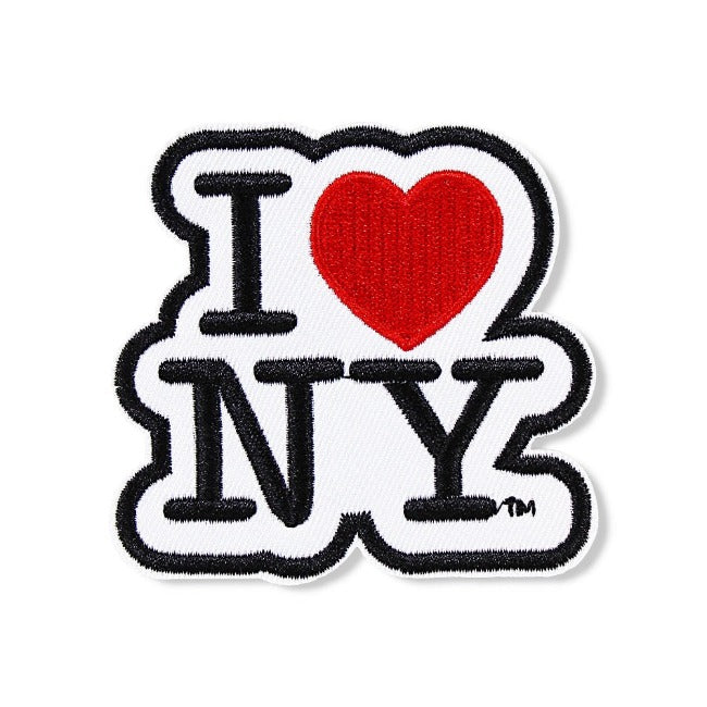 2x3in Embroidered "I Love NY" White NYC Patch