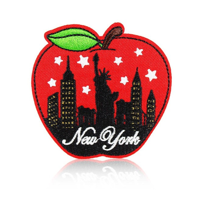 3x4in Embroidered Big Apple "NEW YORK" Skyline NYC Patch