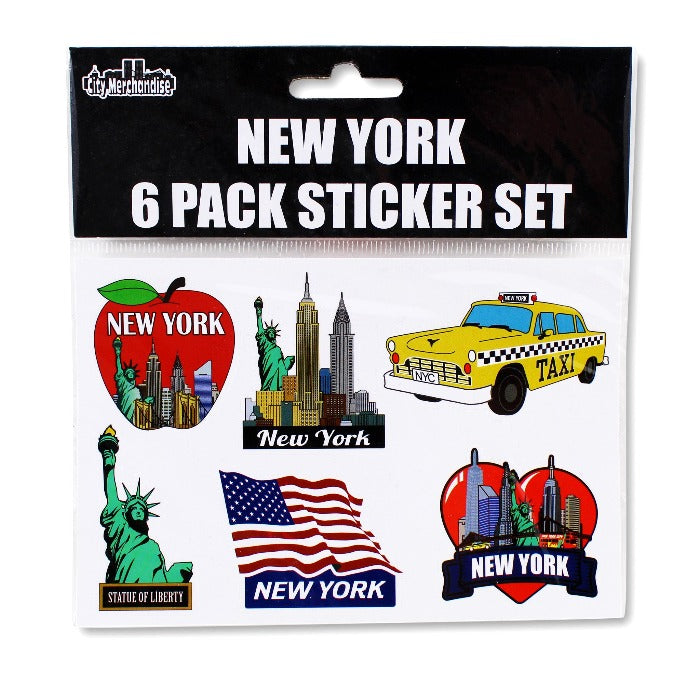 6 Piece New York Sticker Set | NYC Stickers