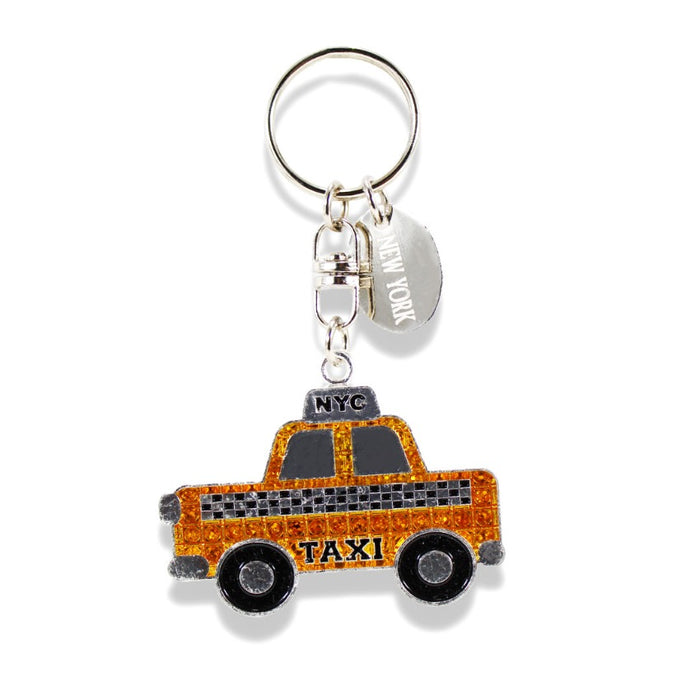 Rhinestone New York Taxi Keychain | New York Gift