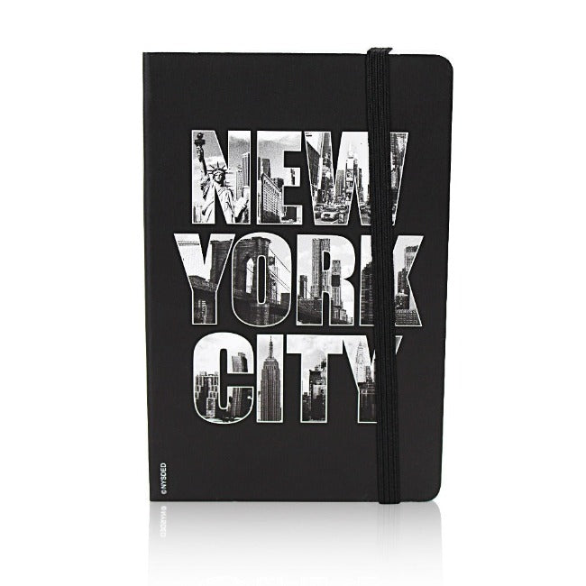 Black Urban "NEW YORK CITY" Scenic Font Journal (Lined) | New York City Souvenir | NYC Souvenir Travel Gift