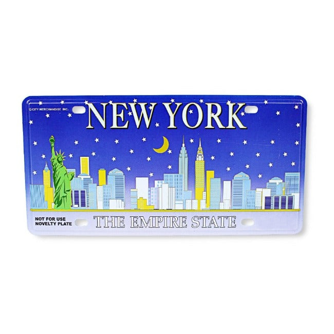 Classic Night Sky "New York" License Plate | Collectible NYC Souvenir Plate