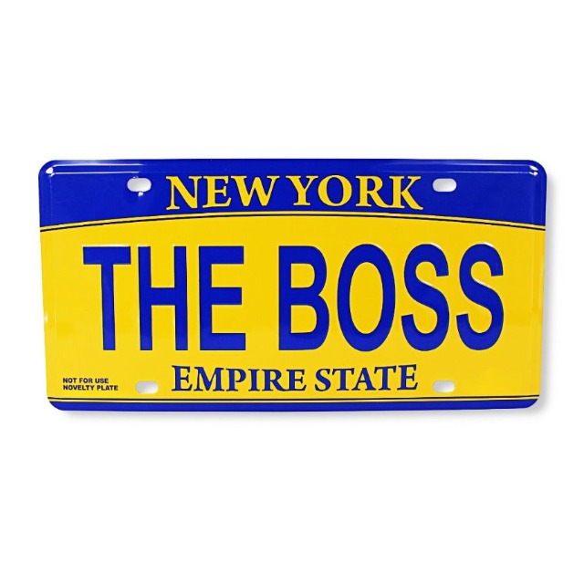 Official New York "The BOSS" License Plate | Collectible NYC Souvenir Plate