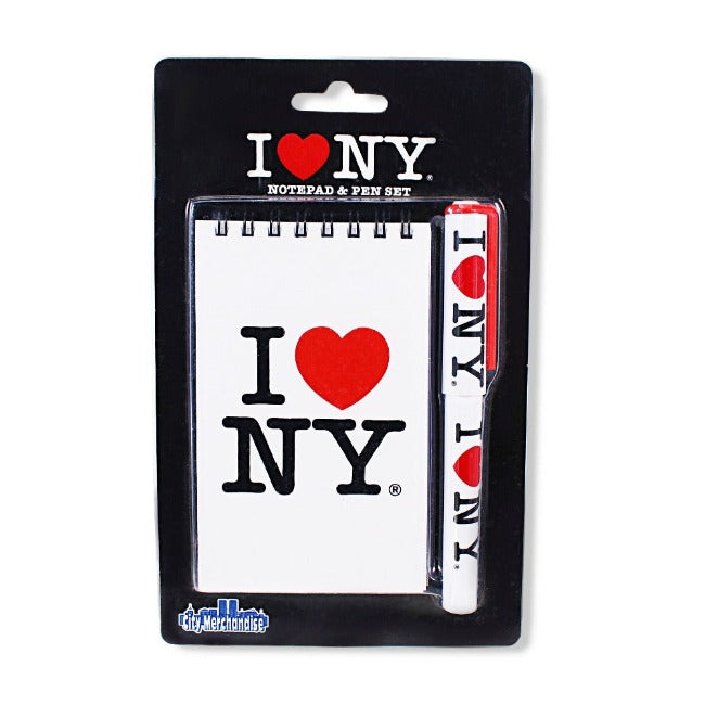 3x4in "I Love NY" Spiraled Flip Book And Pen Set (2 colors) | New York City Souvenir | NYC Souvenir Travel Gift