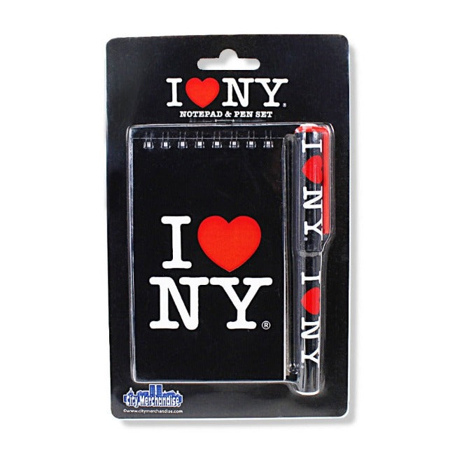 3x4in "I Love NY" Spiraled Flip Book And Pen Set (2 colors) | New York City Souvenir | NYC Souvenir Travel Gift