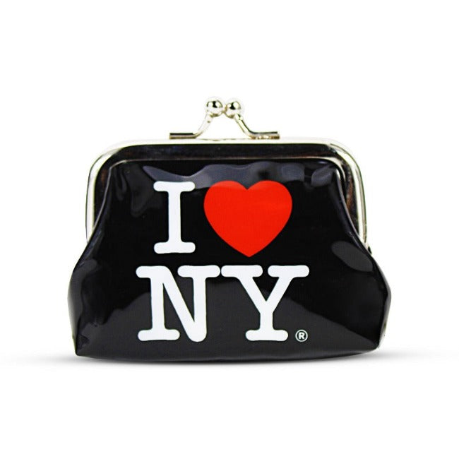 Patent Leather "I Love NY" Coin Purse w/ Kisslock (3x2in)