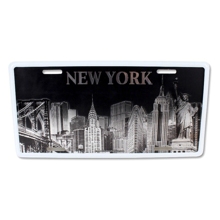 Holographic Monuments of New York License Plate | MBA Graduation Gift