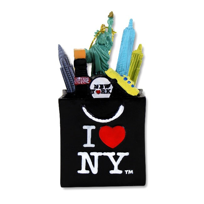Shopping Bag I Love New York Ornament | NYC Ornament (2 Colors)