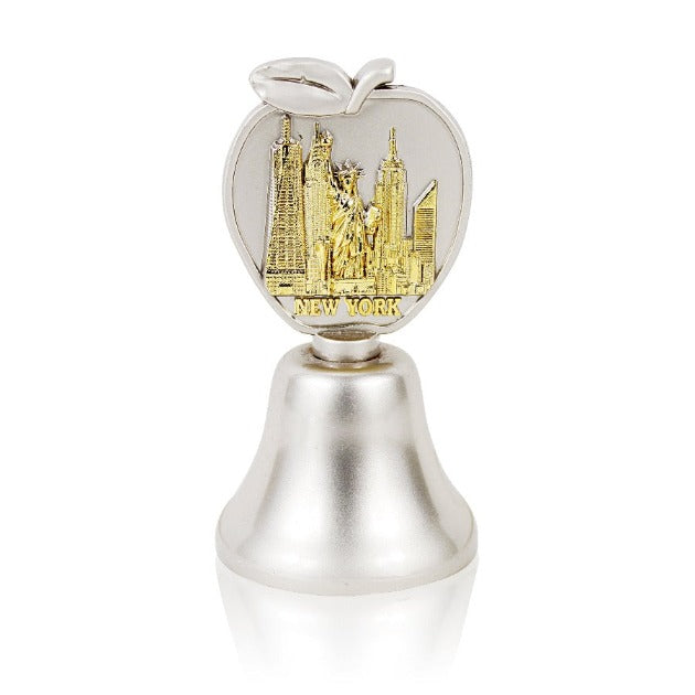 Big Apple Gold "NEW YORK" Skyline Decorative Handbell (3in)