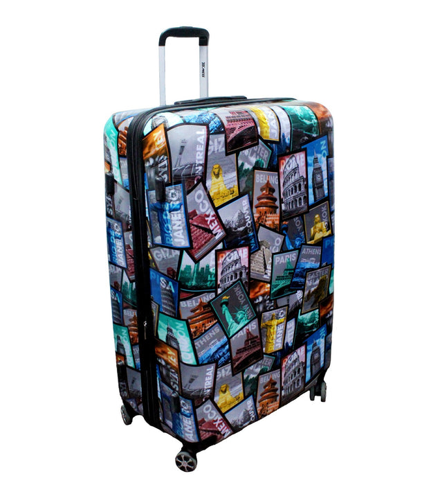 Traveler's Destination Cities of The Wold Suitcase (4-Piece Set) | New York Suitcase