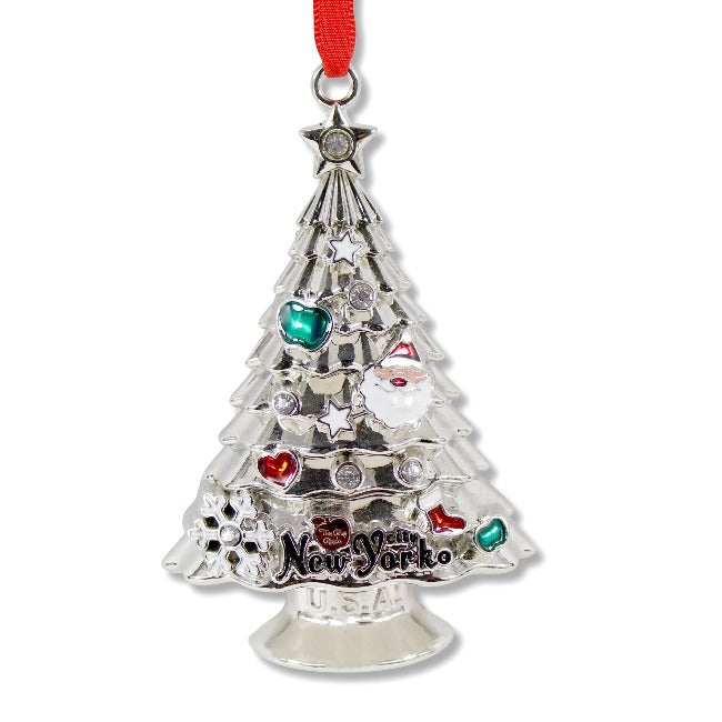 New York Metal Rockefeller Christmas Tree Ornament (2 Colors)