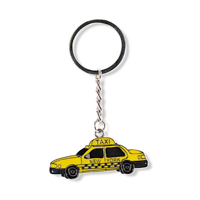 Acrylic Enamel "NEW YORK" Yellow Cab Taxi Keychain