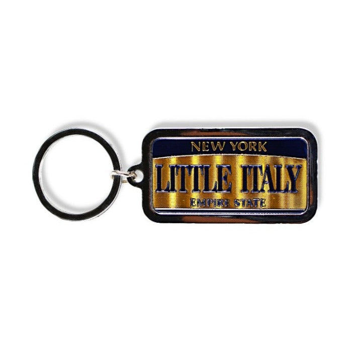Holographic Acrylic “LITTLE ITALY” License plate Keychain