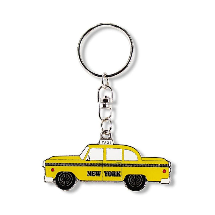 Acrylic Enamel "NEW YORK" Yellow Cab Taxi Keychain