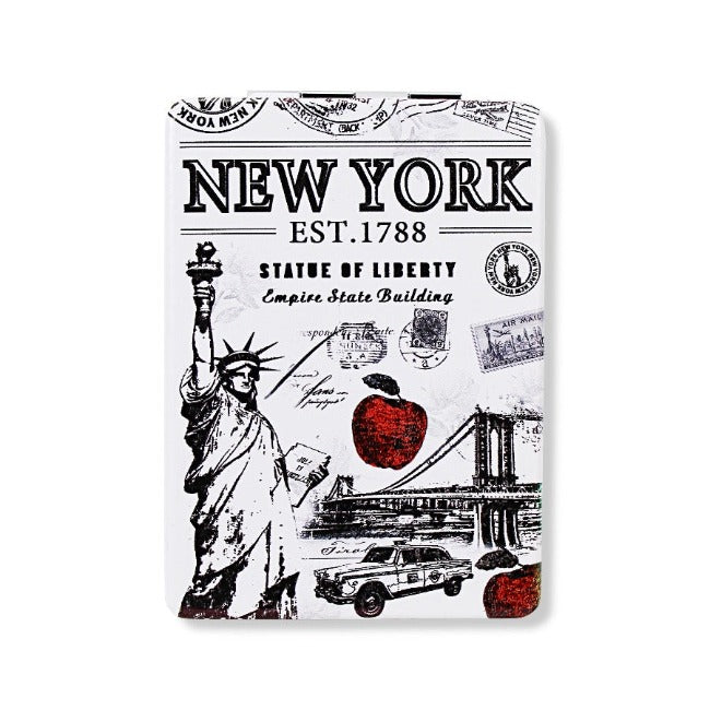 Liberty Big Apple "NEW YORK" Compact Portable Makeup Mirror (2.4x3.4in)