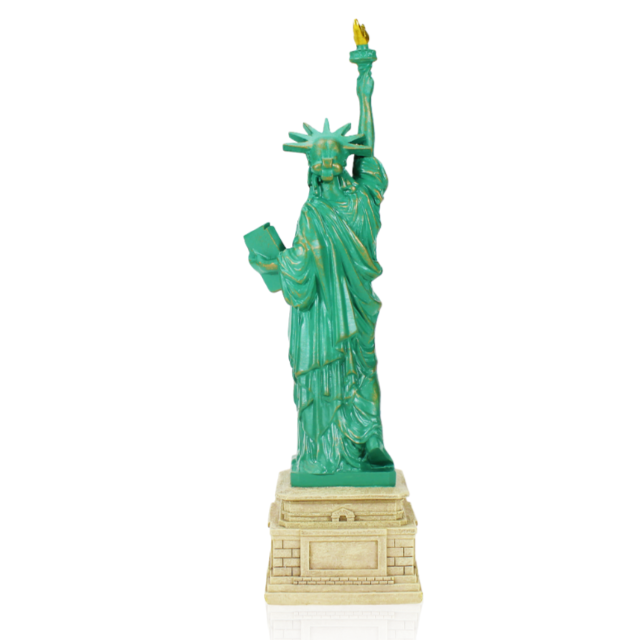 8in NYC Mini Statue of Liberty Replica Statue w/ Brick Base