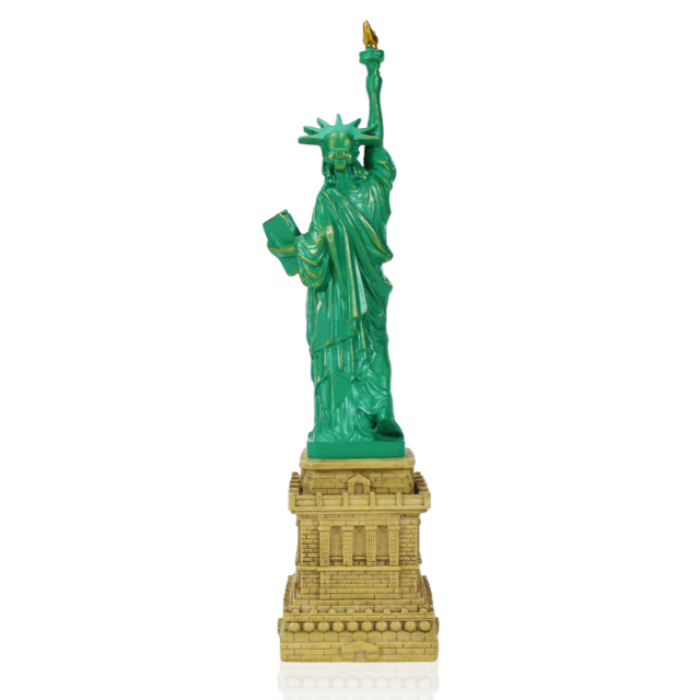 Statue of Liberty Replica Statue w/ Doric-Style Fancy Brick Base | Statue of Liberty Souvenir (3 Sizes)