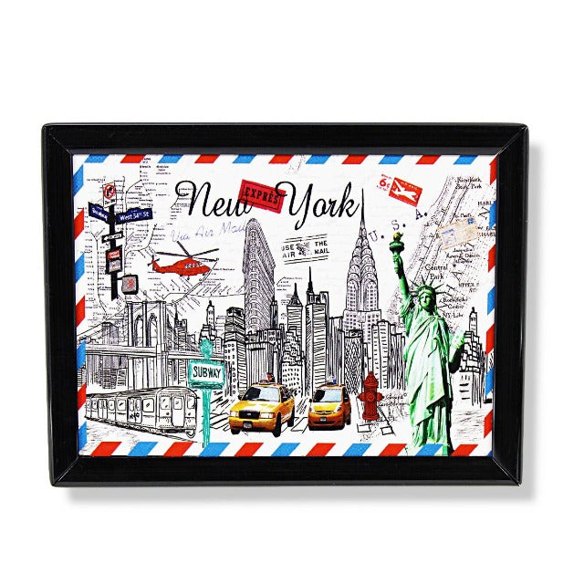 Vinyl Print "NEW YORK" Popular Monuments Magnet