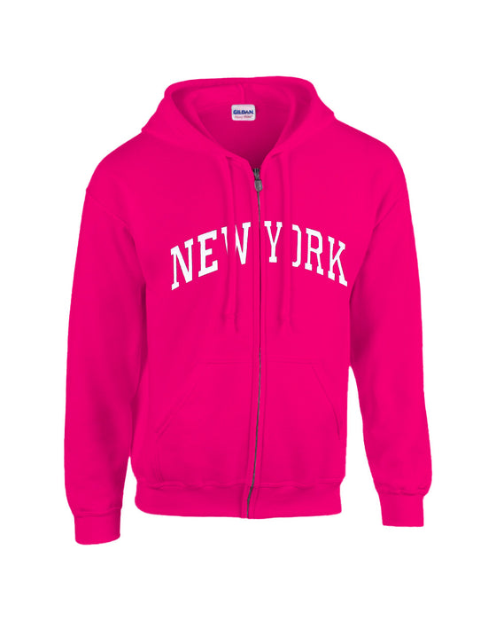 Embroidered Zip-Up New York Hoodie | NYC Hoodie (5 Colors) 